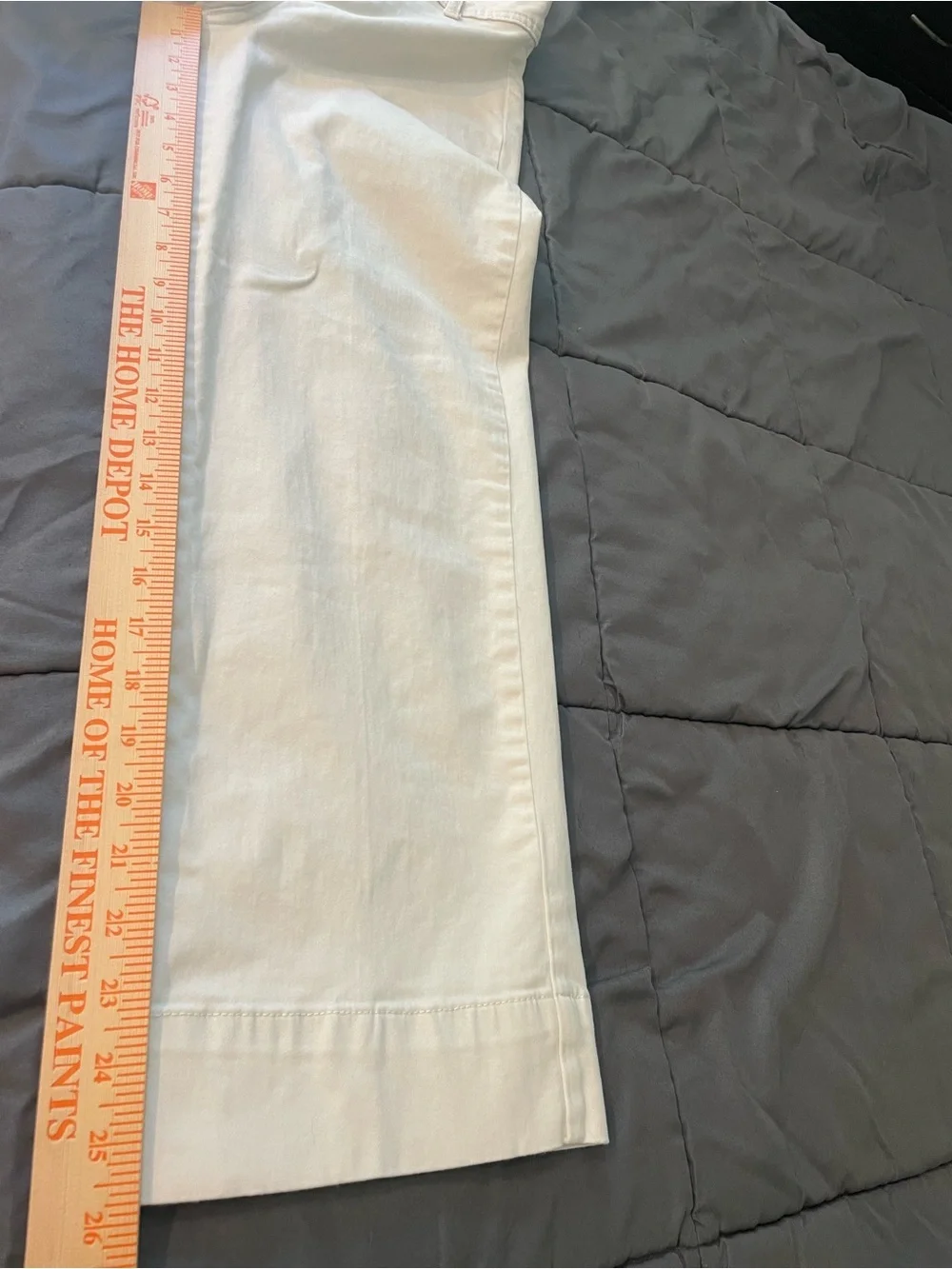 Bagatelle Collection Women's Ivory Wide-Leg Twill Cotton Pants Pockets Size 2